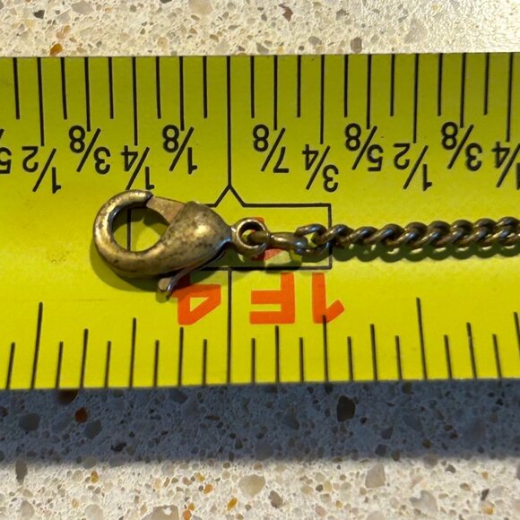 Nina Ricci For Avon Tiger Eye Necklace Dangle Floral Vintage Brass-tone - Picture 14 of 15